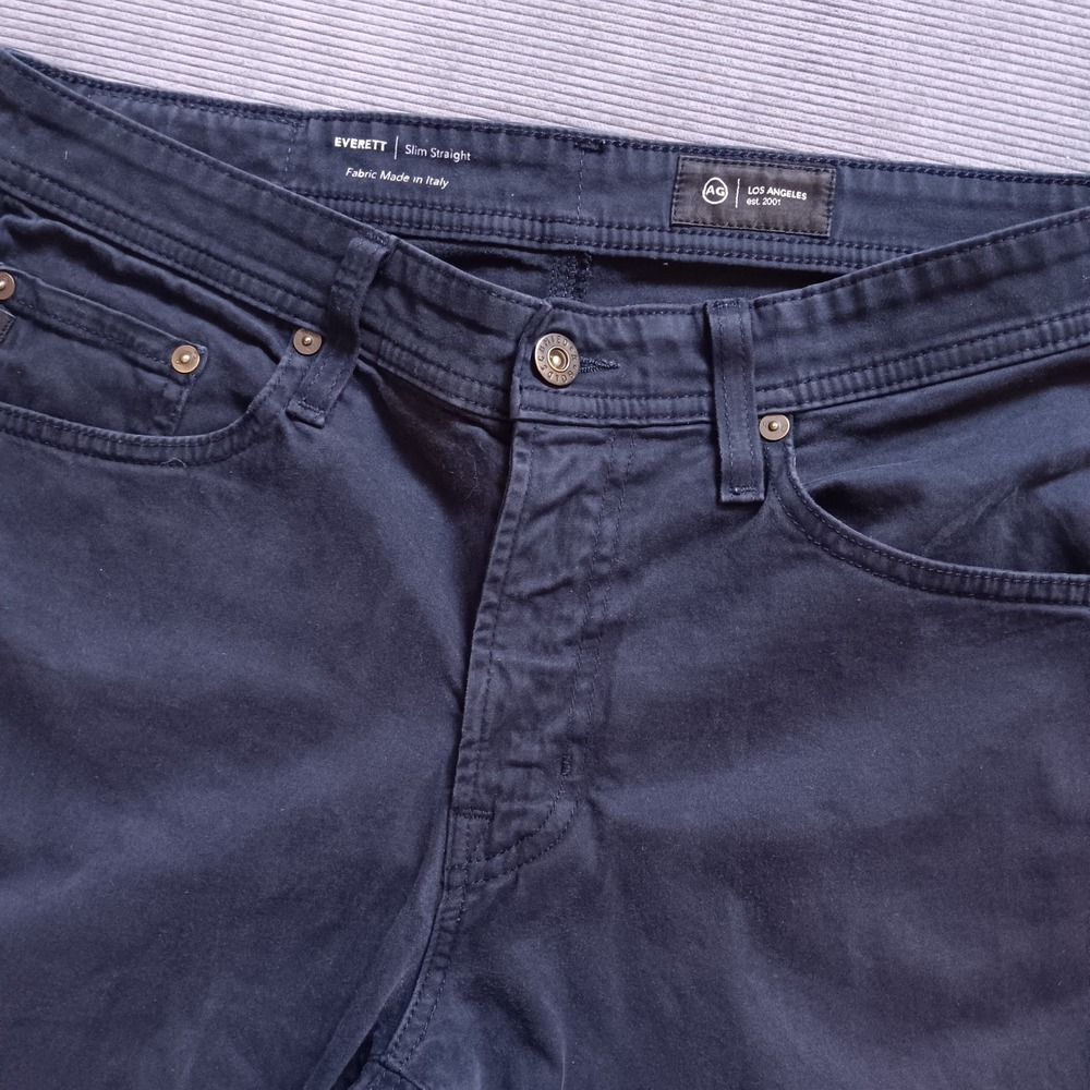 Adriano Goldschmied Jeans Mens 29x32 (*31x32) Everett AG Slim Straight Dark Blue - Picture 1 of 13